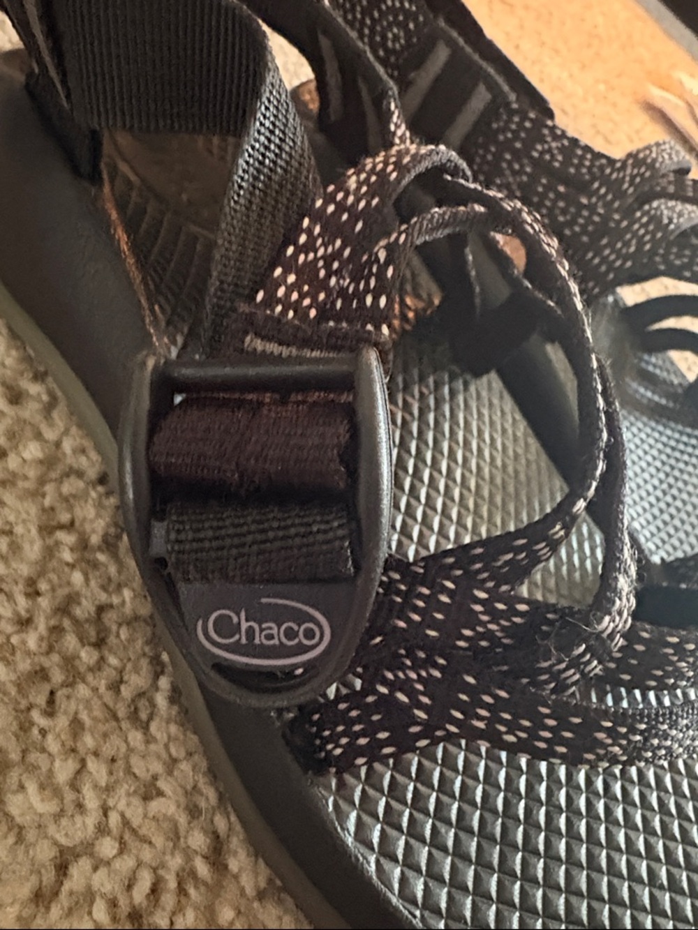 Kids Black Chaco Sandals - Picture 3 of 5